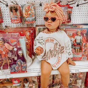 18-24m Baby Barbie Print Romper